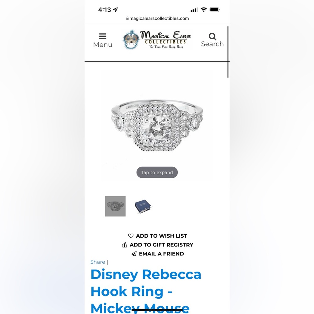 Rebecca Hook - Mickey Mouse Square Ring